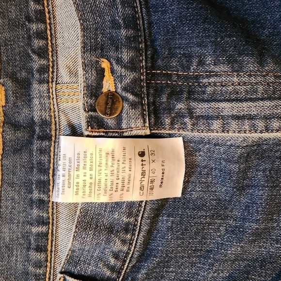 CARHARTT relaxed fit blue jeans 40x32 - Picture 4 of 12